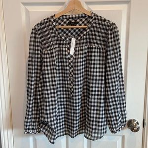 NWT J. Crew Gingham Top